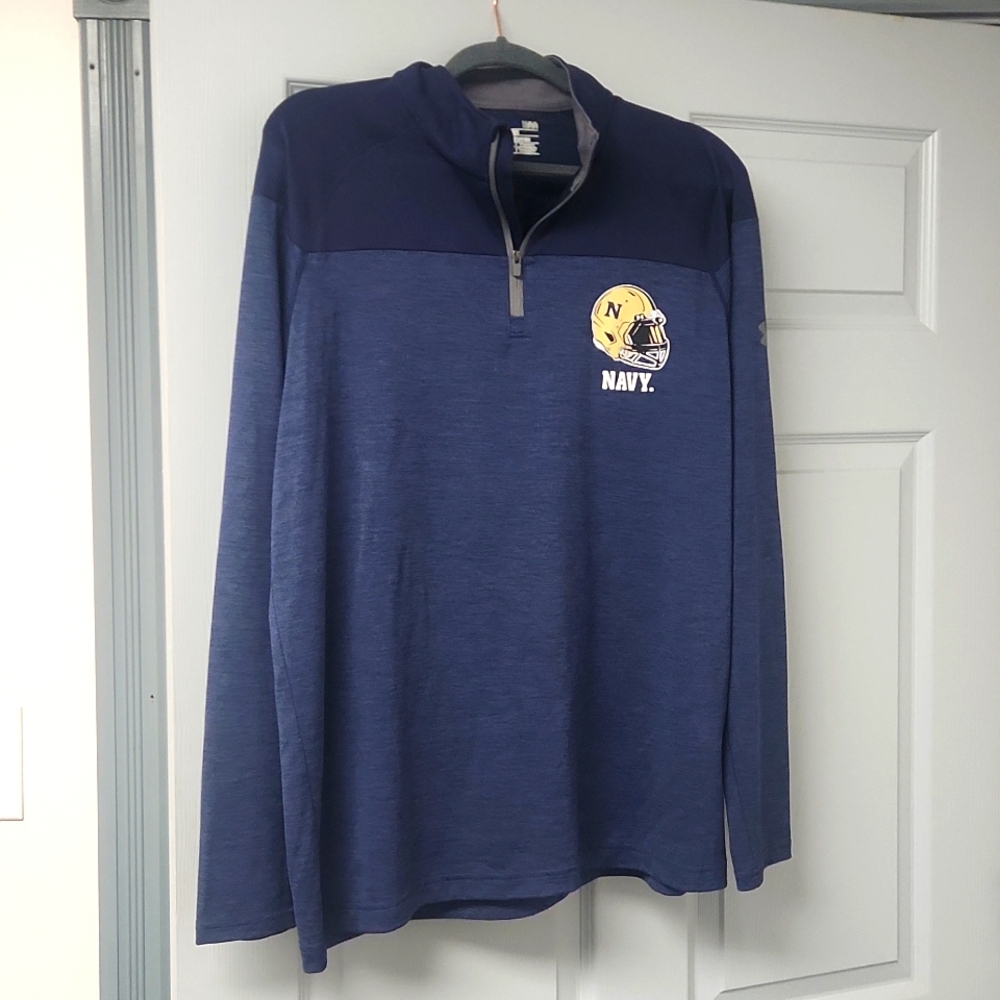 Navy FB Under Armour zip up
